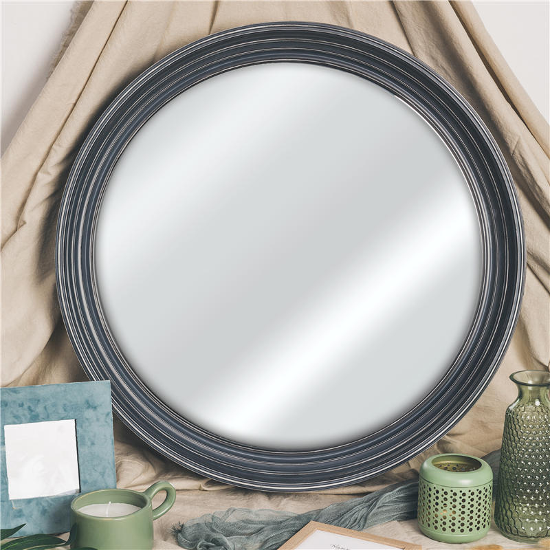 مرآة حائط بإطار PS بإضاءة دائرية
