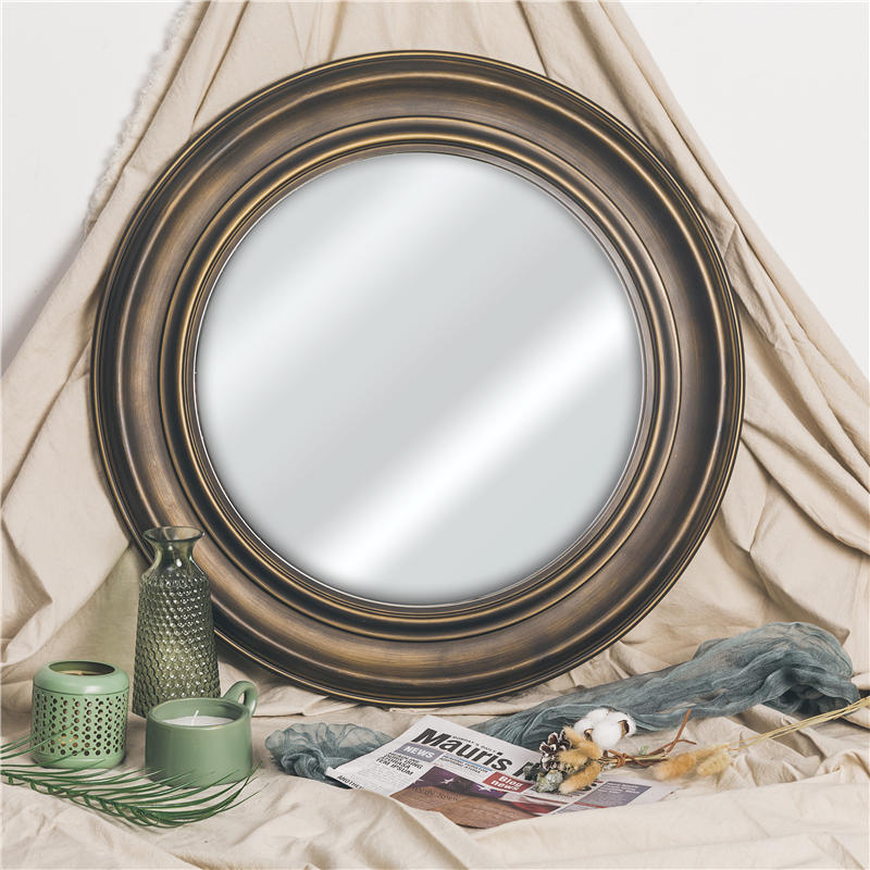 مرآة حائط بإطار PS بإضاءة دائرية
