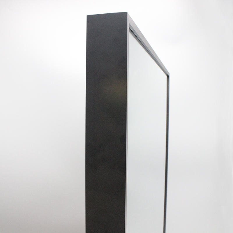 مرآة حائط مستطيلة الشكل بإطار من الألومنيوم بطول كامل