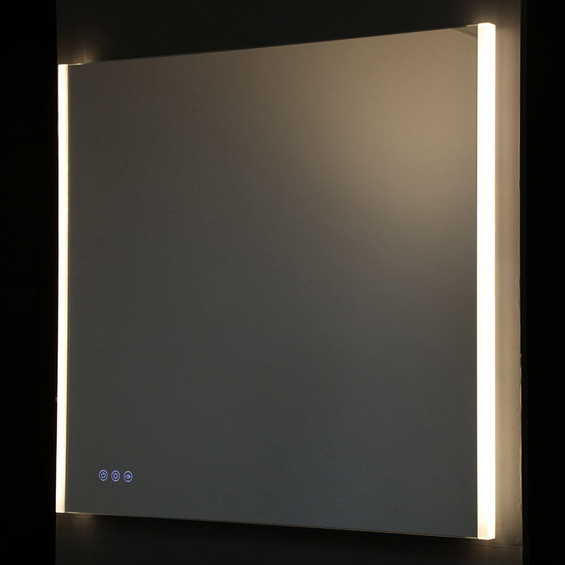 مرآة حمام بإضاءة خلفية أكريليك مستطيلة مع تعديل درجة حرارة اللون باهتة